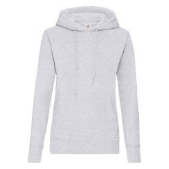 Klasyczna Bluza Z Kapturem Dla Pań I Panów. Szare bluzy damskie Fruit of the Loom, l, bez wzorów, z kapturem. Za 98.99 zł.