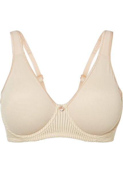 Biustonosz minimizer z wyściełanymi ramiączkami. Czarne biustonosze bonprix, bez wzorów. Za 69.99 zł.