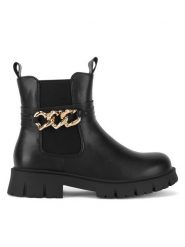 DeeZee Botki CS5959-04 Czarny. Czarne botki dziewczęce DeeZee, z materiału, bez zapięcia. Za 149.99 zł.