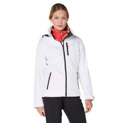 Kurtka żeglarska damska Helly Hansen Crew Hooded Midlayer. Białe kurtki damskie Helly Hansen, l, bez wzorów, z syntetyku, bez kaptura. Za 959.00 zł.