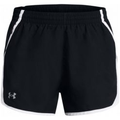 Spodenki do biegania damskie Under Armour Fly By 3". Czarne szorty sportowe damskie Under Armour, bez wzorów, sportowe, do biegania. Za 109.99 zł.