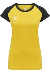Koszulka damska Hummel hmlhmlCORE volley stretch. Żółte t-shirty damskie Hummel, l, bez wzorów, z dżerseju, bez kołnierzyka. Za 147.50 zł.