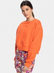 Roxy Bluza Ess Nrj Cn Otlr ERJFT04670 Pomarańczowy Regular Fit. Brązowe bluzy damskie Roxy, xs, bez wzorów, z bawełny, bez kaptura. Za 149.99 zł.