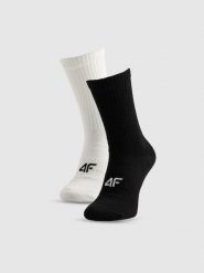 4F Skarpetki długie (2-pack) męskie - multikolor 39-42. Skarpety męskie 4f, bez wzorów, z bawełny. W wyprzedaży za 29.99 zł.