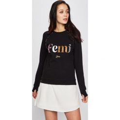 Femi Stories - Bluza. Czarne bluzy damskie Femi Stories, m, bez wzorów, z bawełny, bez kaptura. W wyprzedaży za 259.90 zł.