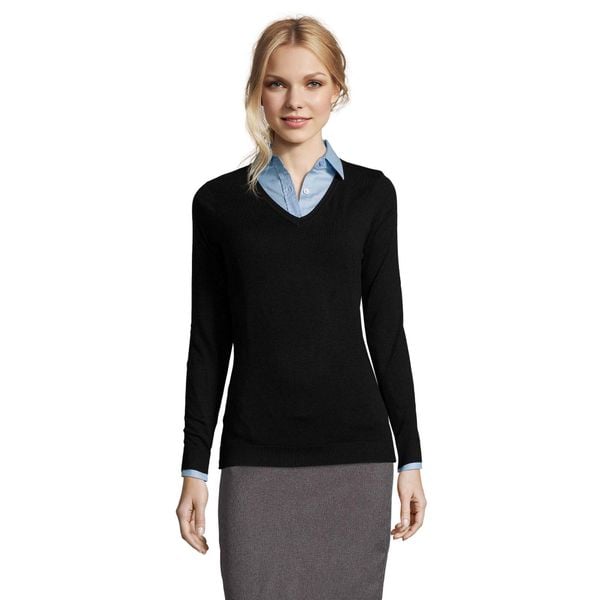 Damski Sweter Glory. Czarne swetry damskie SOL'S, s, bez wzorów, bez kołnierzyka, bez ramiączek, bez kaptura. Za 157.99 zł.
