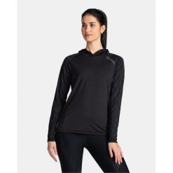 Bluza fitness damska Kilpi AILEEN-W. Czarne bluzy damskie Kilpi, s, bez wzorów, z materiału, z kapturem, do biegania. Za 163.85 zł.