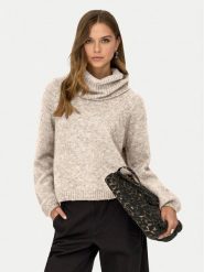 ONLY Golf Gila 15358571 Biały Regular Fit. Białe swetry damskie Only, m, bez wzorów, z syntetyku, bez kołnierzyka, bez ramiączek, bez kaptura. Za 169.99 zł.