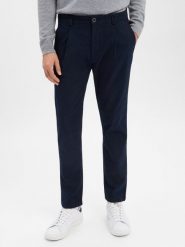 Finshley & Harding Męskie spodnie plisowane - Todd Mężczyźni niebieski jednolity, 34-32. Niebieskie spodnie materiałowe męskie Finshley & Harding, m, bez wzorów. Za 349.95 zł.