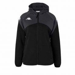 Damska bluza dresowa Kappa Fianta. Czarne bluzy damskie Kappa, l, bez wzorów, z dresówki, z kapturem, do biegania. Za 346.85 zł.