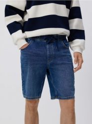 Jeansowe szorty jogger - niebieski. Niebieskie szorty męskie Reserved, bez wzorów, z denimu. Za 99.99 zł.