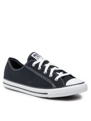Converse Trampki Chuck Taylor All Star Dainty Ox 564982C Czarny. Czarne trampki i tenisówki damskie Converse, bez wzorów, z materiału, retro, bez zapięcia. Za 209.99 zł.