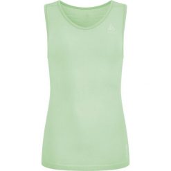 Koszulka damska Odlo PERFORMANCE X-LIGHT BL TOP v-neck singlet. Zielone bielizna termoaktywna damska Odlo, l, bez wzorów, z materiału, bez ramiączek. Za 199.99 zł.