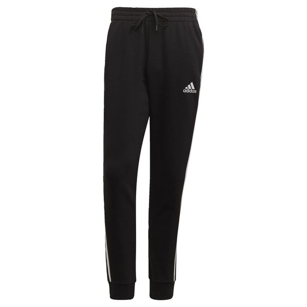 Spodnie męskie adidas Essentials Tapered Cuff 3 Stripes. Białe buty sportowe męskie Adidas, l, bez wzorów, z polaru, na fitness i siłownię. Za 183.00 zł.