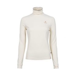 Damski sweter z golfem Cavallo Cavallivy. Białe swetry damskie CAVALLO, na zimę, bez wzorów, bez kołnierzyka, bez ramiączek, bez kaptura. Za 218.50 zł.