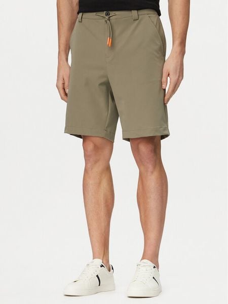 Guess Szorty materiałowe M6GD36 W2169 Khaki Regular Fit. Brązowe szorty męskie Guess, m, z aplikacjami, z materiału. Za 434.99 zł.