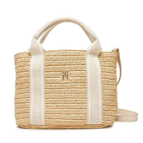 Torebka Tommy Hilfiger. Brązowe torebki do ręki damskie Tommy Hilfiger, bez wzorów, klasyczne, bez dodatków. Za 419.99 zł.