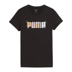 Koszulka damska PUMA ESS+ Graphic Tee. Koszulki sportowe damskie Puma, xs, bez wzorów, sportowe, bez kołnierzyka. Za 86.99 zł.