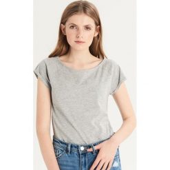 T-shirt basic - Jasny szar. Szare t-shirty damskie Sinsay. Za 9.99 zł.