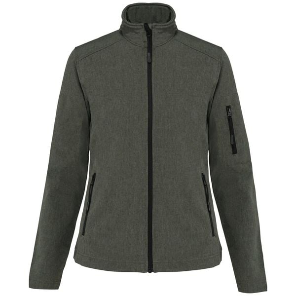 Kurtka Softshell dla kobiet Kariban. Zielone kurtki damskie KARIBAN, m, bez wzorów, z elastanu, bez kaptura. Za 167.50 zł.