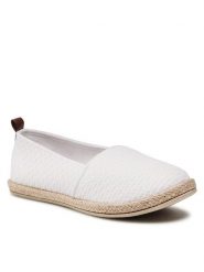 Jenny Fairy Espadryle WSK1609-03 Biały. Białe espadryle damskie Jenny Fairy, bez wzorów, z materiału, bez obcasa, bez zapięcia. Za 69.99 zł.