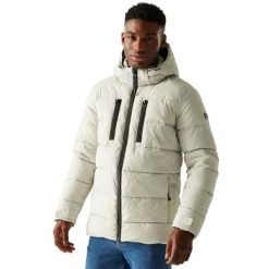 Kurtka z kapturem Regatta Laurade. Brązowe kurtki męskie Regatta, bez wzorów, z puchu, trekkingowe. Za 333.55 zł.