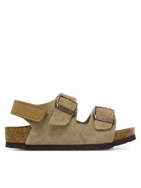 Birkenstock Sandały Milano As 1029465 S Beżowy. Brązowe sandały chłopięce Birkenstock, ze skóry, bez zapięcia. Za 331.99 zł.