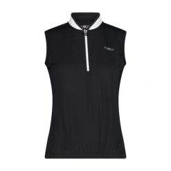 Damski jersey CMP. Czarne koszulki sportowe damskie CMP, bez wzorów, z jersey, rowerowe. Za 190.50 zł.