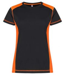 Clique Ambition-T Women koszulka damska zwiększająca widoczność – Visib Orange. Brązowe t-shirty damskie CLIQUE, xl, bez wzorów, z bawełny, bez kołnierzyka. Za 141.50 zł.