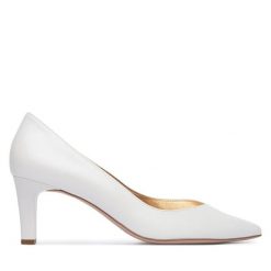 Szpilki HÖGL. Białe szpilki damskie HÖGL, bez wzorów, bez obcasa, bez zapięcia. Za 749.99 zł.