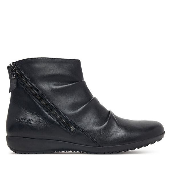 Botki Josef Seibel. Czarne botki damskie Josef Seibel, bez obcasa, na płaskiej podeszwie, bez zapięcia. Za 449.99 zł.