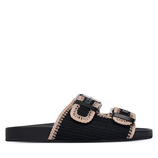Klapki Weekend Max Mara. Czarne klapki damskie Weekend Max Mara, bez wzorów, bez obcasa. Za 1,259.00 zł.
