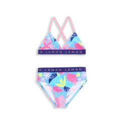 Kostium kąpielowy dwuczęściowy pływacki dla dzieci Lemon Explore WL5 X-Back. Stroje kąpielowe dla dziewczynek LEMON explore, bez wzorów, z elastanu. Za 89.90 zł.