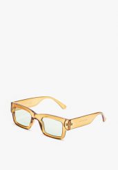 Beżowe Prostokątne Okulary Przeciwsłoneczne z Filtrem UV Elledenira. Brązowe okulary przeciwsłoneczne męskie Born2be, prostokątne. Za 29.99 zł.