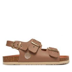 Sandały Dr. Brinkmann. Brązowe sandały damskie Dr. Brinkmann, bez wzorów, bez obcasa, na płaskiej podeszwie, bez zapięcia. Za 259.99 zł.