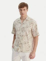 Guess Koszula M6GH29 W1718 Beżowy Regular Fit. Brązowe koszule męskie Guess, m, z aplikacjami, z syntetyku, bez kołnierzyka, bez ramiączek. Za 429.99 zł.