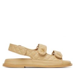 Sandały Nine West. Brązowe sandały damskie Nine West, bez wzorów, bez obcasa, na płaskiej podeszwie, bez zapięcia. Za 279.99 zł.