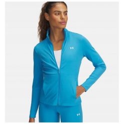 Bluza Damska Treningowa Rozpinana Bez Kaptura Under Armour. Niebieskie bluzy sportowe damskie Under Armour, bez wzorów, bez kaptura, na fitness i siłownię. W wyprzedaży za 183.93 zł.