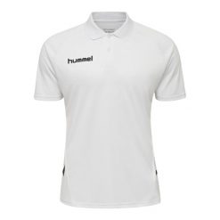 Polo Hummel hmlPROMO. Białe koszulki sportowe męskie Hummel, m, bez wzorów, bez kołnierzyka, bez ramiączek, na fitness i siłownię. W wyprzedaży za 94.10 zł.