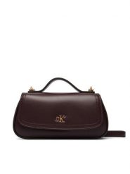 Calvin Klein Torebka LV04F3679G Bordowy. Czerwone torebki do ręki damskie Calvin Klein, bez wzorów, ze skóry, bez dodatków. Za 409.99 zł.