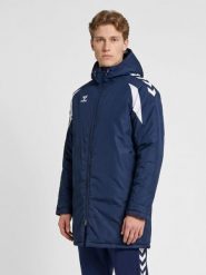 Parka Hummel Core 2.0. Białe parki damskie Hummel, l, bez wzorów, z materiału, klasyczne, z kapturem. Za 408.35 zł.