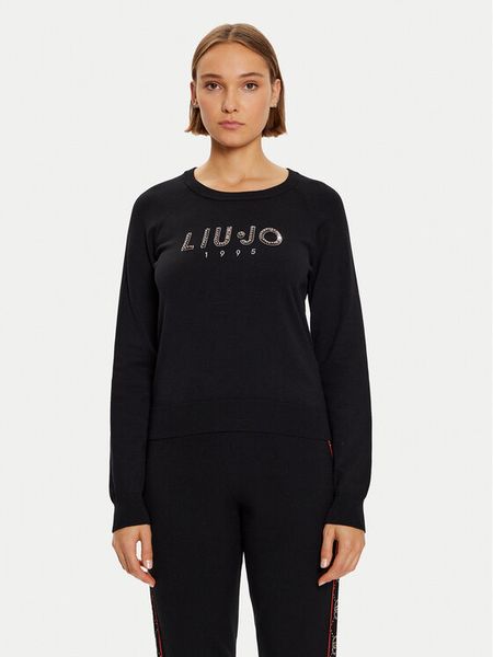 Liu Jo Sport Sweter TF4286 MS63L Czarny Regular Fit. Czarne swetry damskie Liu Jo Sport, l, bez wzorów, z syntetyku, sportowe, bez kołnierzyka, bez ramiączek, bez kaptura. Za 359.99 zł.