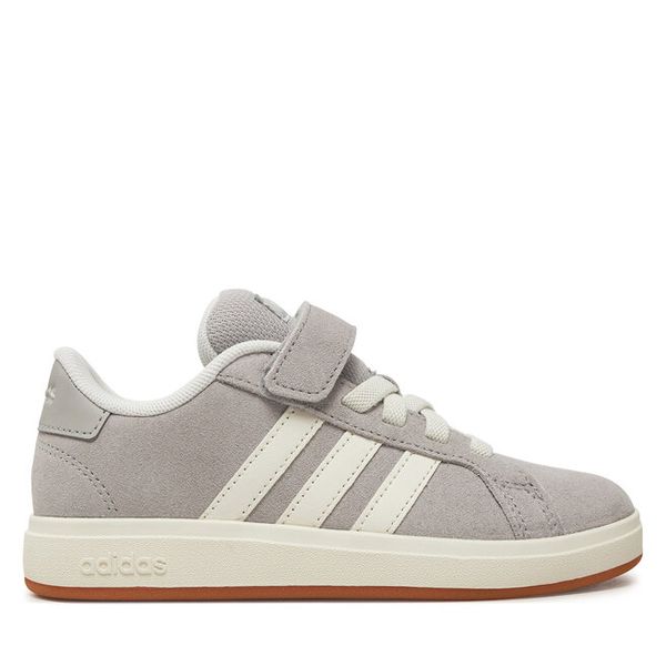 Sneakersy adidas. Szare trampki i tenisówki chłopięce Adidas, bez wzorów, bez zapięcia. Za 163.99 zł.