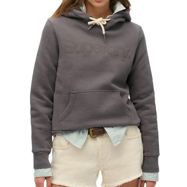 Bluza z kapturem Tonal Core. Szare bluzy damskie Superdry., l, bez wzorów, z bawełny, z kapturem. Za 384.70 zł.