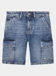 Calvin Klein Jeans Szorty jeansowe Skater IB0IB02004 Niebieski Regular Fit. Niebieskie szorty dla chłopców Calvin Klein Jeans, bez wzorów, z bawełny. Za 189.99 zł.