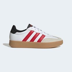 Sneakersy męskie ADIDAS Barreda. Białe buty sportowe męskie Adidas, z kauczuku, bez zapięcia, trekkingowe. Za 289.99 zł.