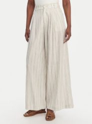 Eleh Spodnie materiałowe SS260272 Écru Relaxed Fit. Spodnie materiałowe damskie Eleh, bez wzorów, z materiału. Za 576.99 zł.