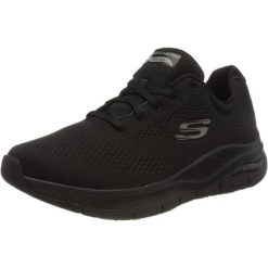 Buty do chodzenia damskie Skechers Arch Fit Big Appeal. Czarne obuwie sportowe damskie Skechers, bez wzorów, z gumy, na fitness i siłownię. Za 379.99 zł.