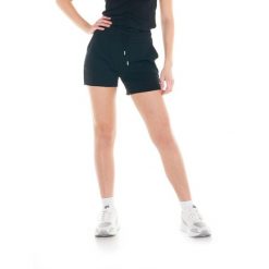 Szorty damskie Cristal Shine. Czarne obuwie sportowe damskie LEONE 1947 APPAREL, bez wzorów, z tkaniny, na fitness i siłownię. W wyprzedaży za 105.35 zł.