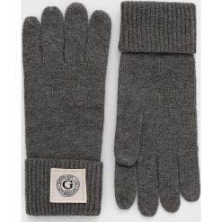 Guess - Rękawiczki. Szare rękawiczki męskie Guess, z aplikacjami, z dzianiny. W wyprzedaży za 159.90 zł.